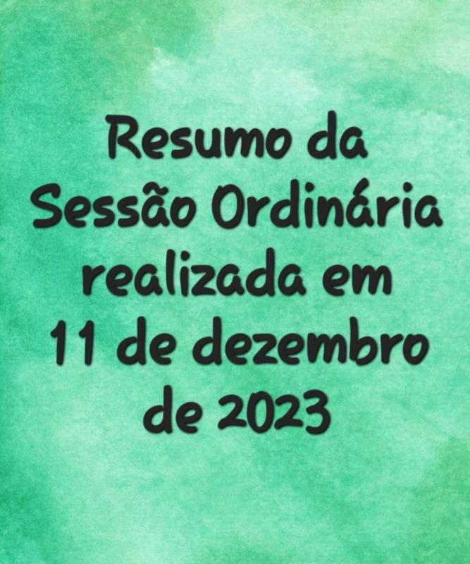 SESSÃO ORDINÁRIA
